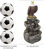 YZM 26.38" H Solar Water Fountain Outdoor Garden Bald Eagle Statue - Image 5