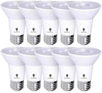 10 Pack PAR20 Outdoor LED Flood Light Bulb 8W 75 Watt Equivalent 500 Lumens Dimmable Waterproof E26 3000K Warm White LED Flood Light Bulbs for Security Led Spotlight Indoor Recessed Light Bulbs by BluexBulbs