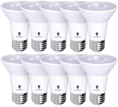 10 Pack PAR20 Outdoor LED Flood Light Bulb 8W 75 Watt Equivalent 500 Lumens Dimmable Waterproof E26 3000K Warm White LED Flood Light Bulbs for Security Led Spotlight Indoor Recessed Light Bulbs by BluexBulbs