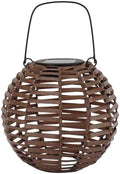 Rattan Solar Lantern, LED Hanging Lantern Outdoor Landscape Decorative Lamp for Garden, Lawn, Patio by Unknown