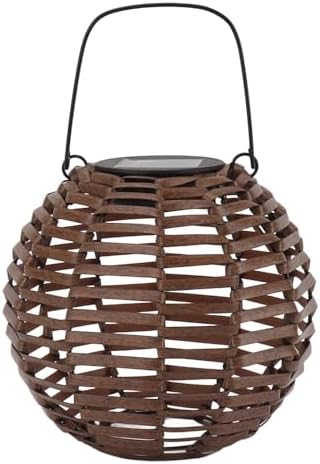 Rattan Solar Lantern, LED Hanging Lantern Outdoor Landscape Decorative Lamp for Garden, Lawn, Patio by Unknown