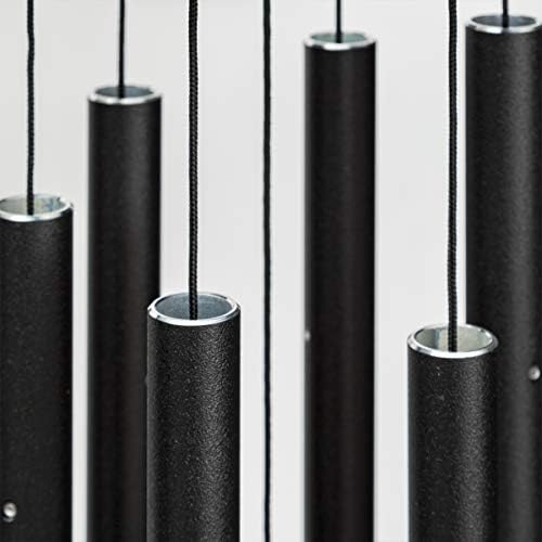 Corinthian Bells 27 Inch Black Wind Chimes for Outside, Modern Outdoor Metal Wind Chime for Patio Decor, Made in USA - Image 2