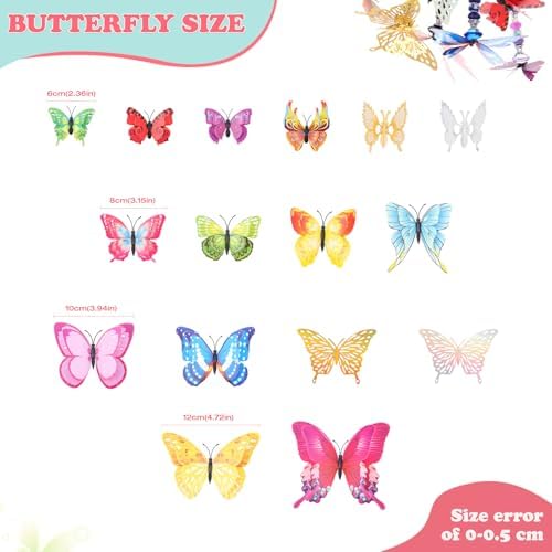 380Pcs Beaded Garden Stake,Butterfly Fairy Wand Decorative Stakes - Image 4