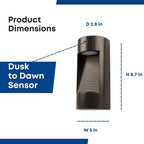 Feit Electric Dusk to Dawn Outdoor Wall Sconce, 12W Half Moon Wall Mount Light Fixture, Integrated LEDs, UV Protected, Weatherproof, 250 Lumens, 5000k Daylight, Hardwired, Bronze S8PHMWM/850/DD/BZ/HD - Image 5