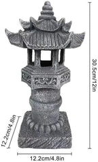 Japanese Zen Resin Pagoda Lantern - Solar-Powered Waterproof Garden Sculptu - Image 5