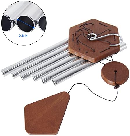 Memorial Wind Chimes for Outside 30 inch Silver Sympathy Gift Decor Chime - Image 3