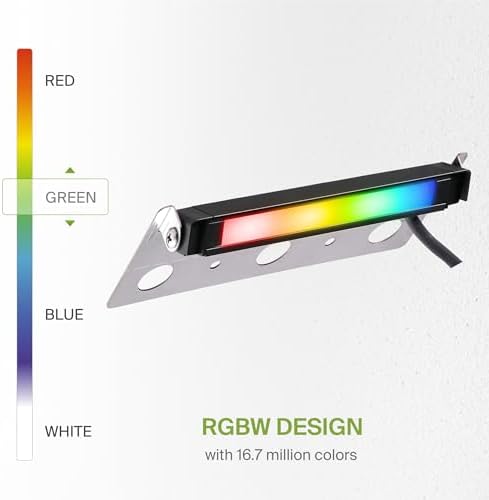 ASD LED 7 Inch Retaining Wall Light Fixture, Hardscape Paver Lighting | RGBW, App & Voice Control, Waterproof, ETL Listed | 3W 110LM RGB-2700K-6500K 12V | Landscape Step Illumination | Black, 16 Pack - Image 4