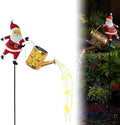 Christmas Solar Kettle Lights Garden Lawn Decorative Lights, 2026 New Hanging Metal Solar Santa Claus Watering Can with LED Light (Warm) by Unknown