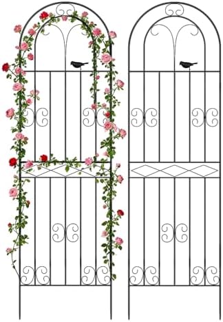 Amoskey Durable Garden Trellis for Climbing Plants - Outdoor Trellis Supports for Lush Greenery - Ideal for Vines, Flowers, and Vegetables, Easy Installation & Space-Saving Design (71"H*20"W -2 pack) by Amoskey