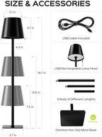 JACKYLED Cordless Table Lamps Rechargeable, 3 Height, 5000 Capacity - Image 6