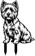 Dog Metal Garden Stake - Weatherproof Dog Silhouette Yard Art, Decorative Outdoor Sign for Lawn & Patio, Heartfelt Gift for Cairn Terrier Lovers(Squat,14") by Unknown