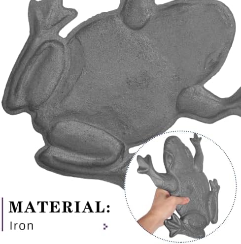 Toyvian Cast Iron Frog Stepping Stone, Garden Pathway Sculpture - Image 4