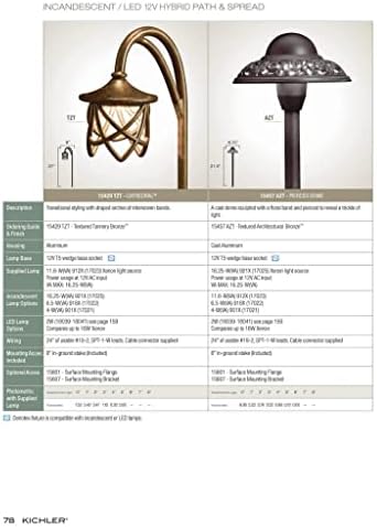 Kichler Pierced Dome 12V Landscape Path Light, Bronze - Image 2