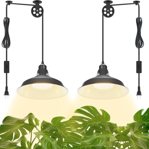 MYSWEETY Hanging Grow Light for Indoor Plants, 18W 3000K- 2PCS by MYSWEETY