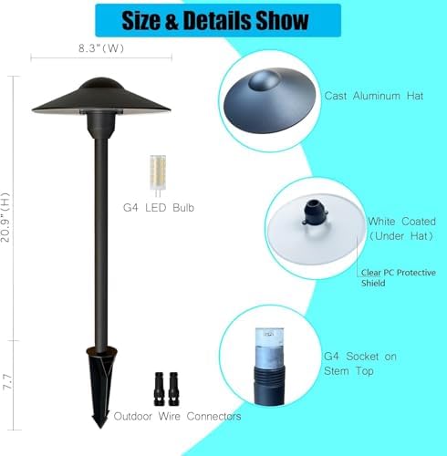 Low Voltage Pathway Lights Landscape Lighting,Replaceable G4 LED - Image 2