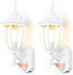 Porch Lights Outdoor Motion Sensor Wall Sconce Anti-Rust Aluminum, Exterior Outdoor Wall Lights Dusk to Dawn Porch Light Fixture Wall Mount for House Outside Patio 2Pack White by odorpower