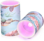 ALAZA Aqua Sea Turtles Corals Flameless Candles, LED Pillar Candles with Remote Timer, Battery Operated Candles Set of 2 - Image 5