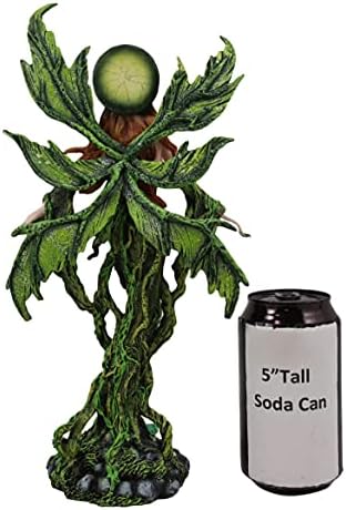 Ebros Elemental Earth Gaia Forest Green Roots and Vines Crown Fairy Statue Decorative Mythical Fantasy Magic Garden Fairies Figurine Collectible - Image 4