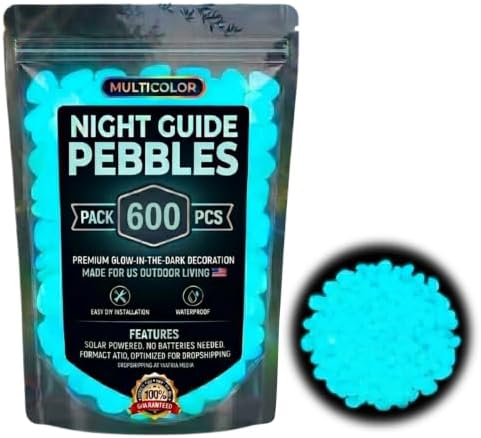 600pcs Glow in The Dark Garden Stones Glow in The Dark Pebbles DIY - Image 7