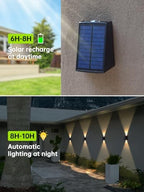 Solar Wall Lights Outdoor Waterproof Sconce for Outside, Garage, Fence - Image 3