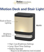 Xodus Battery Operated LED Deck & Stair Light, Motion Sensor, Black, 3 Pack - Image 2