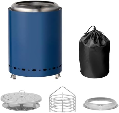 7.1 * 7.1 * 9.7in smokeless fire Pit Blue - Image 4