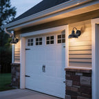Black Outdoor Gooseneck Lighting for Barn 7 Inch Farmhouse Exterior Light Fixtures with Wall Mount, Small Porch Light with Brass Interior, Outside Gooseneck Wall Sconce for House Garage Patio - Image 2