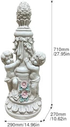 27.95" Climbing Children Garden Statue Magnesium Oxide Outdoor Decor - Image 2