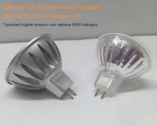 12V MR16 GU5.3 Led Outdoor Landscape Bulbs 5W,2700K Soft Warm White 6Pcs - Image 2