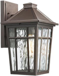 Darkaway Large Outdoor Sconce Lights Wall Light Fixtures,14inch Exterior Porch Light Outdoor Sconce Anti-Rust Waterproof Aluminum Outside Light with Water Ripple Glass for Patio Yard Doorway Garage by Darkaway