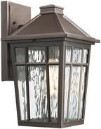 Darkaway Large Outdoor Sconce Lights Wall Light Fixtures,14inch Exterior Porch Light Outdoor Sconce Anti-Rust Waterproof Aluminum Outside Light with Water Ripple Glass for Patio Yard Doorway Garage by Darkaway