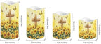 LED Flameless Candles with Remote Set of 4 Sunflower Cross Battery Operated Pillar Candles with Timer Color Changing Electric Candles for Wedding Table Festival Decorations - Image 2