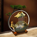 Buddha Water Fountain Indoor, Zen Monk Tabletop Water Fountain with Mist, LED Light and Backflow Incense Holder, for Home Decor, Office Decor, Yoga Meditation - Image 7