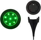 Inground Solar Lights Waterproof Solar Ground Lights Pathway Lights Solar Powered Disk Lights (Green Light, 4pcs) - Image 2