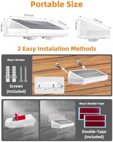8 Pack Solar Fence Lights Outdoor ,3CCT & RGB 13 Color Mode Fence Lights Solar Powered with Ultra-Bright Lens IP65 Waterproof,Solar Wall Light for Backyard/Step/Patio/Deck/Stair/Railings(White) - Image 5