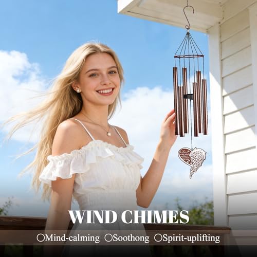 Indoor/Outdoor Memorial Wind Chime — A Heartfelt Gift for Retirement, Friendship, New Home, Thanks & Remembrance | Tunable Low-Pitch Tubes, 37.4 Inches | Ideal for Balcony, Garden, or Patio - Image 2