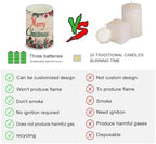 Merry Christmas Tree Battery Operated Flickering Candles with Timers Flameless Candles with Remote Outdoor Porch LED Lights for Winter Home Decorations - Image 3
