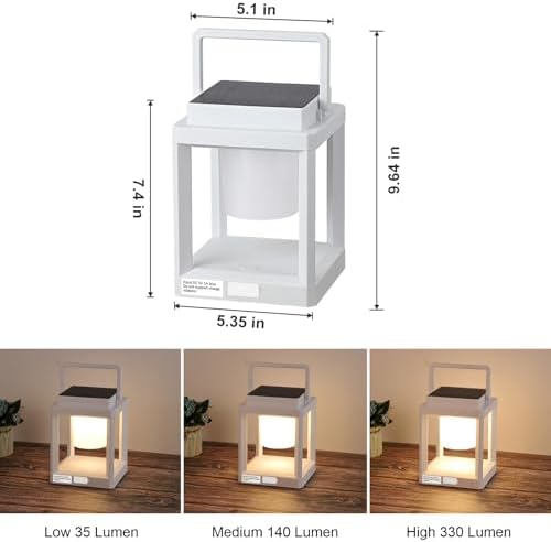 Solar Lantern Outdoor Table Lamp: Portable Waterproof LED Light - Hanging Solar Lamp Rechargeable Lights for Patio Camping - Image 7