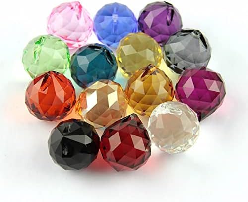 Queenbox 10pcs 30mm Crystal Suncatcher Prism Ball Rainbow Hanging Pendants Maker with Hole for Chandelier Feng Shui Window, Violet - Image 6