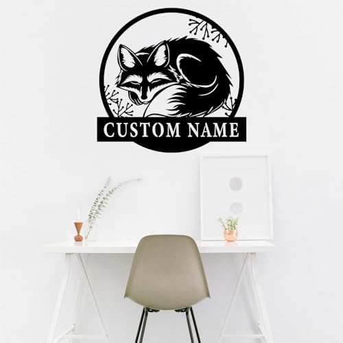 Custom Fox Metal Wall Art - Personalized Fox Name Signs - Housewarming Gift - Image 4