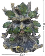 Whimsical Tree Face Garden Decoration ，Tree Faces Decor Outdoor Wallmounted Statue Art with Leaf Features, Outdoor Decor Garden Accessory (Home Decor) - Image 2