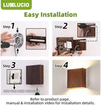 Walnut Wood Grain Indoor Outdoor Up and Down Wall Sconce, 5%-100% Dimmable 18W, 5CCT (2700K-5000K), Modern Lighting for Living Room/Porch, CRI90+, 120V-277V, ETL FCC Certified - Image 6