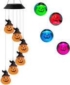 Hummingbird Solar Wind Chimes for Outside - Color Changing LED Outdoor Solar Lights Waterproof Windchimes, Home Garden Patio Yard Porch Decoration (Pumpkin) - Image 6