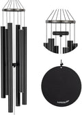 Vanquer Wind Chimes for Outside Deep Tone - 48'' Wind Chimes Outdoor Clearance, Deep Tone, Memorial WindChimes, Outdoor Décor, Wind Spinner, Sympathy Gift, Patio, Home Décor (Black) by Vanquer