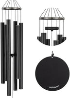 Vanquer Wind Chimes for Outside Deep Tone - 48'' Wind Chimes Outdoor Clearance, Deep Tone, Memorial WindChimes, Outdoor Décor, Wind Spinner, Sympathy Gift, Patio, Home Décor (Black) by Vanquer
