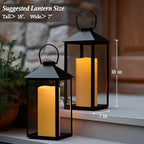 5" x 14" Ivory Large Waterproof Outdoor Flameless Candles Battery Operated LED Flickering Pillar Candles with Remote and Timer for Indoor Outdoor Lanterns, Long Lasting, Set of 2 - Image 2