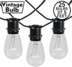 Novelty Lights 37.5 Feet, 25 in Line E26 Sockets, S14 Patio String Lights - Image 2