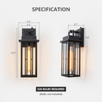 2-Pack Outdoor Wall Sconce, 15”Dusk to Dawn Wall Lights - Image 3