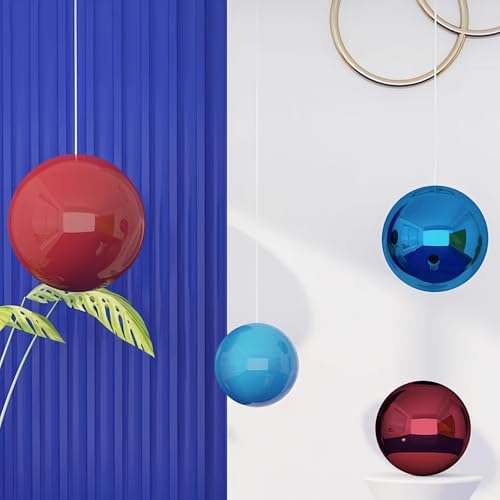 Outdoor Garden Gazing Mirror Ball: Gazing Ball, Stainless Steel Garden Mirror Globe, for Home Outdoor Pond Swimming Pool Decoration Gift, Hollow Floating Reflective Globe (Blue,8in) - Image 7