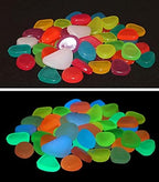 Glowing Stone Pebbles Glowing in The Dark, Fish Tank Garden Sidewalk Decoration Artificial Pyroxene, Colored Solar Pyroxene (Size : 400PCS) - Image 2